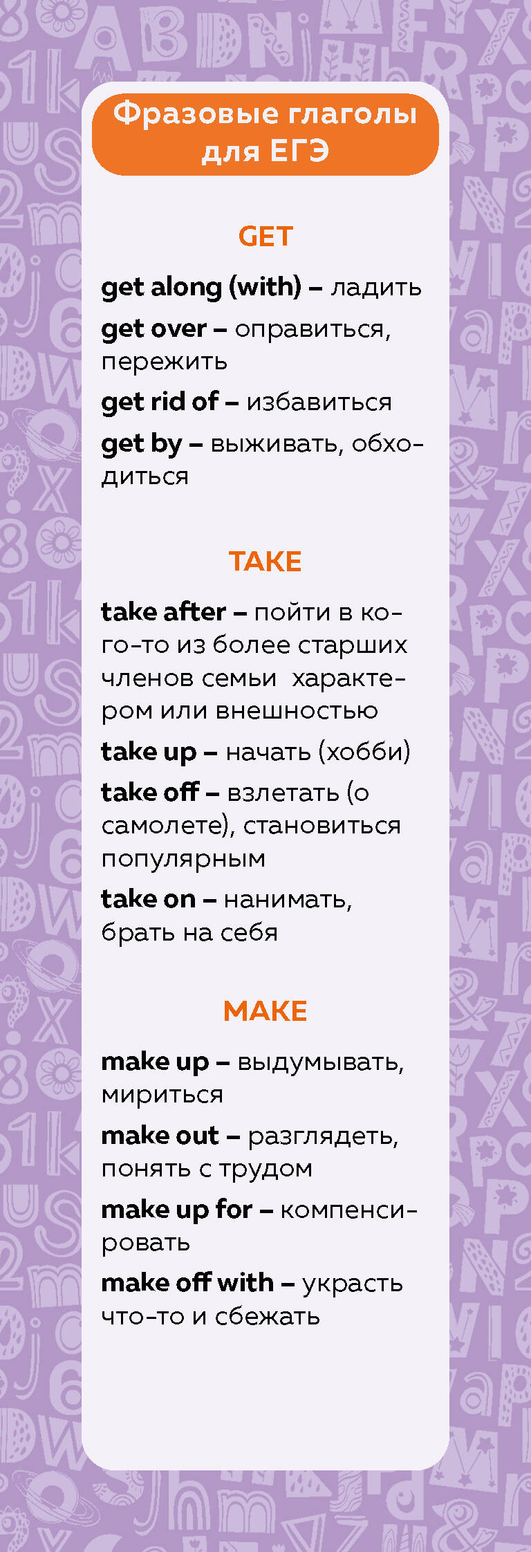 Набор закладок по английскому языку. Помощник для подготовки к ЕГЭ (7 шт. в наборе, 55x180 мм)
