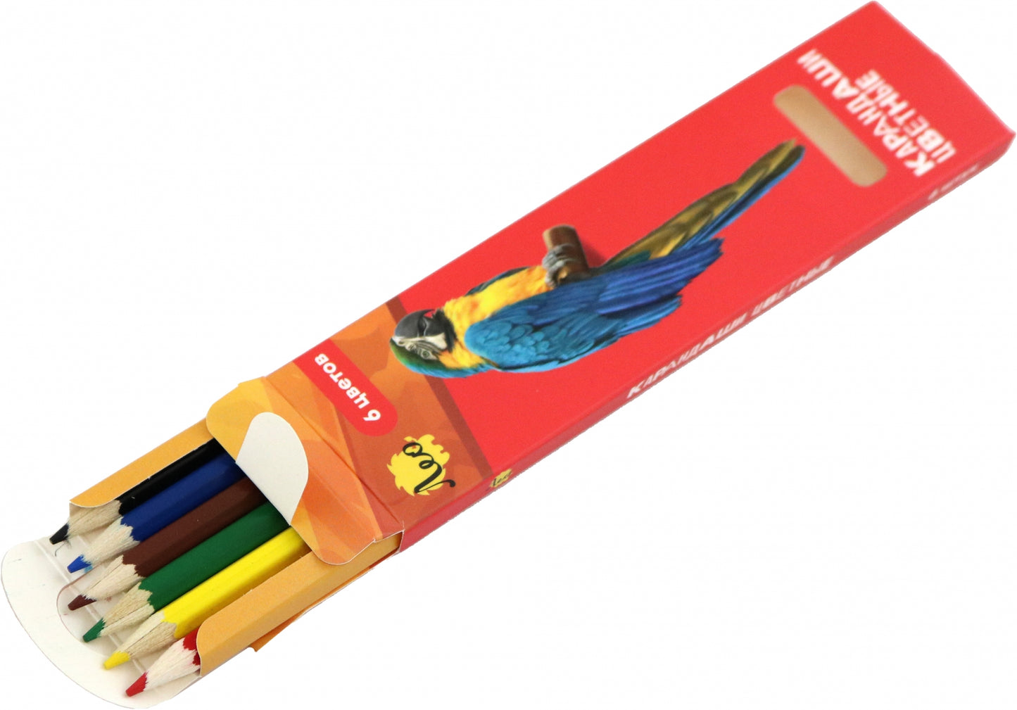 "Лео" "Ярко" Набор цветных карандашей LBSCP-06 заточенный 6 цв. . LBSCP-06