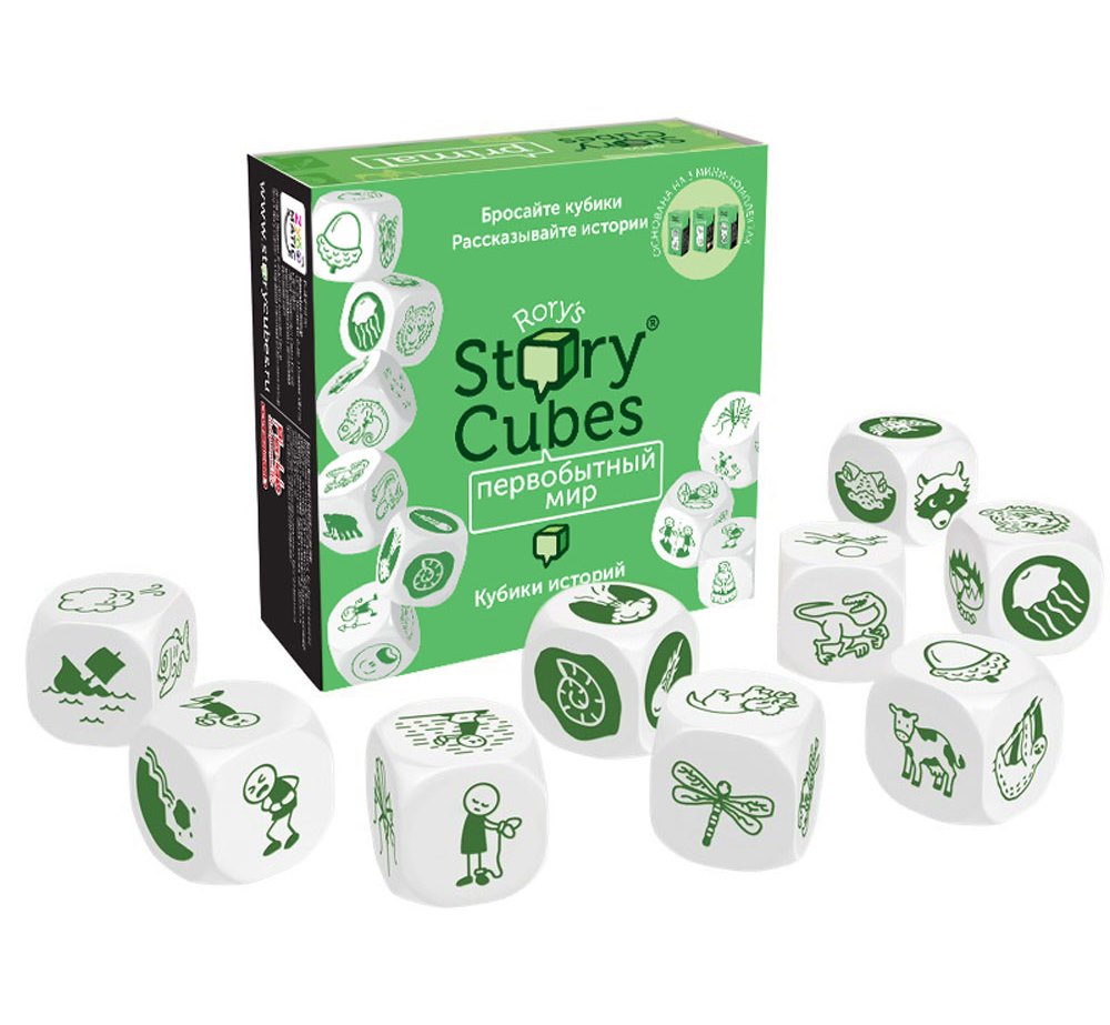Rory's Story Cubes. Настольная игра "Кубики Историй Первобытный Мир" 9 кубиков арт.RSC30