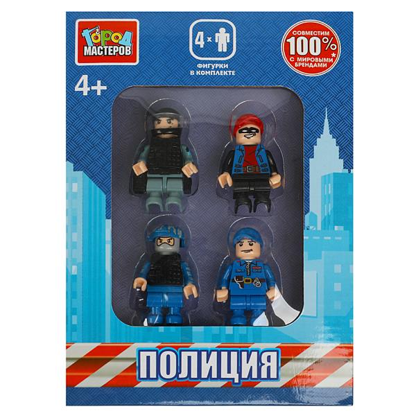 Конструктор фигурки ПОЛИЦИЯ, 4 шт. Город мастеров в кор.2*40шт