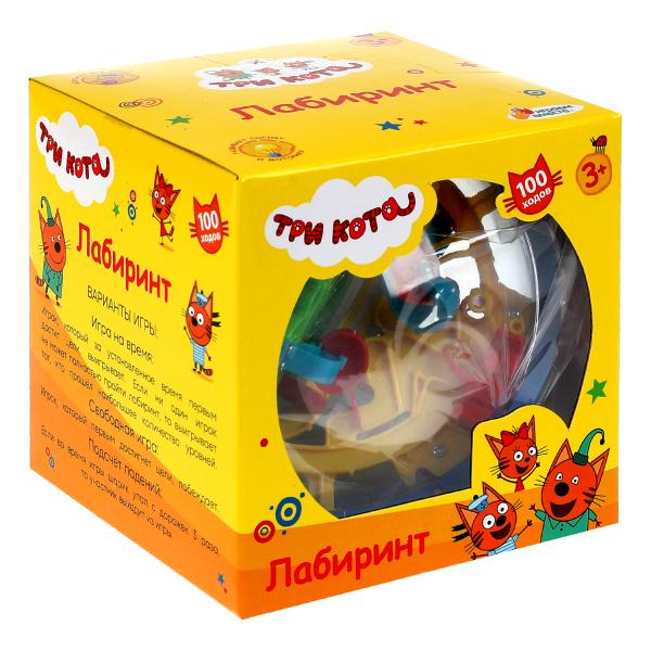 Логическая игра шар-лабиринт Три Кота кор.12*12*12см ИГРАЕМ ВМЕСТЕ в кор.2*72шт