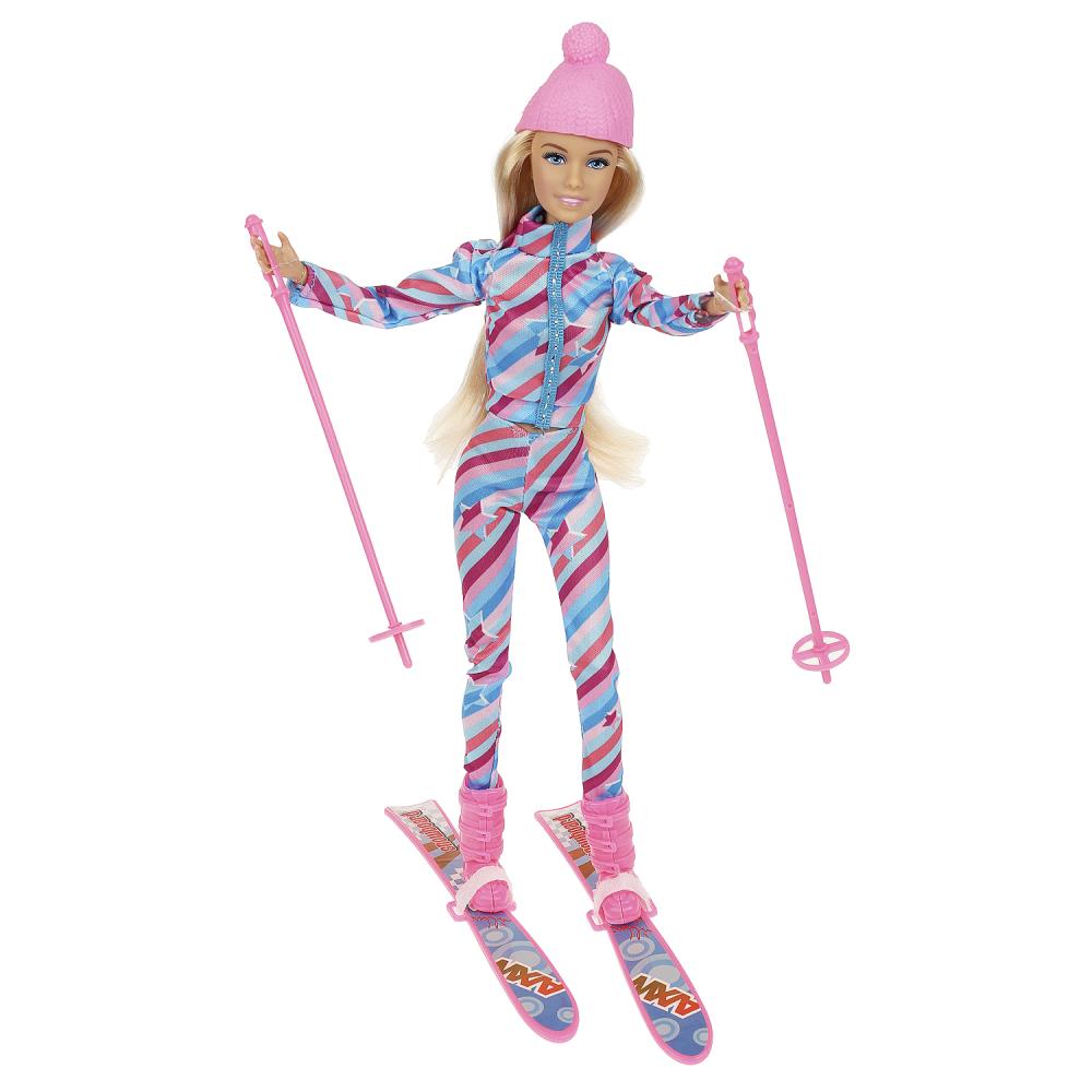 Кукла 29см София, руки и ноги сгиб, лыжница, кор КАРАПУЗ в кор.24шт