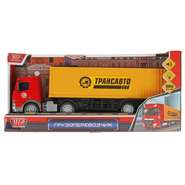 Модель пластик свет-звук грузоперевозчик 38 см, багажник, инерц., кор. Технопарк в кор.2*12шт