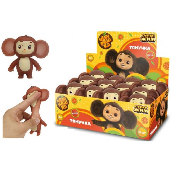 Игрушка-антистресс тянучка Чебурашка наполнение песок, дисплей 12 шт Супер Жим уп-12шт в кор.4уп