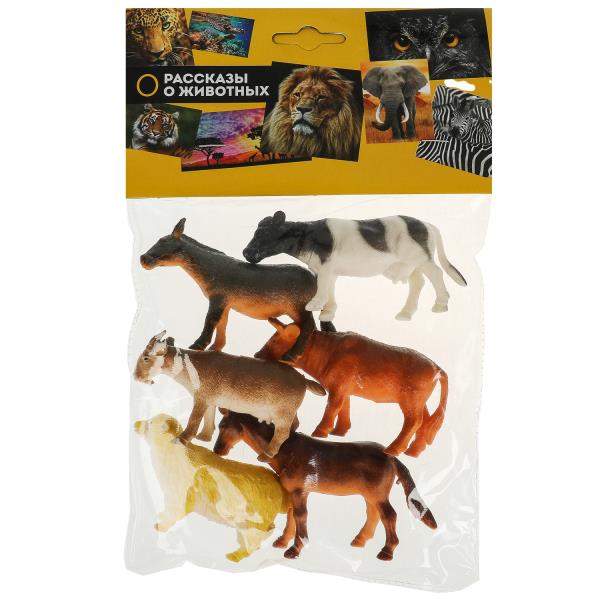 Пластизоль домашние животные 6 шт. в пак. Рассказы о животных в кор.4*36наб