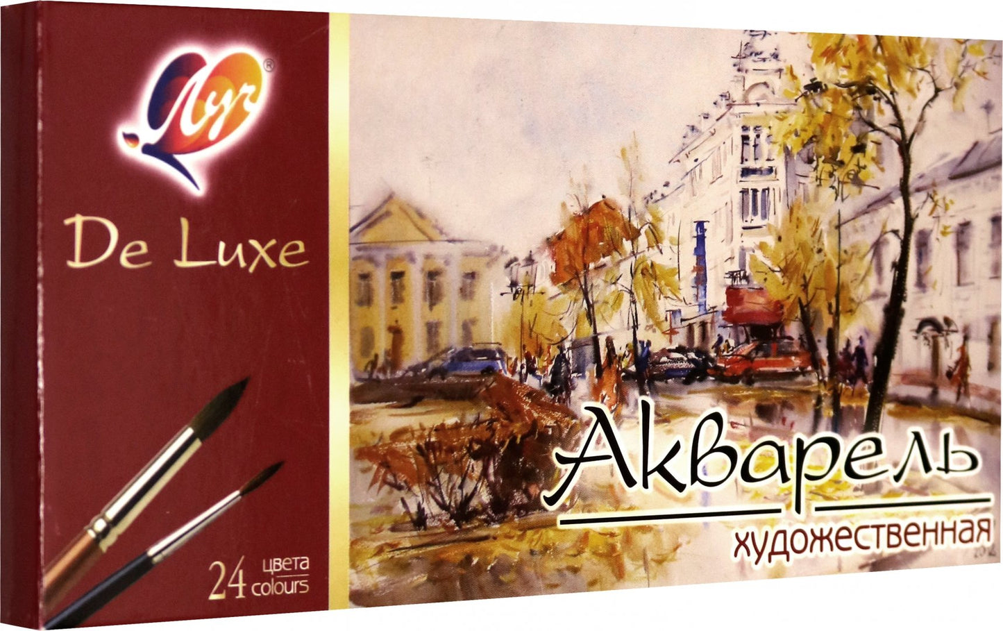 Луч. Акварель "Люкс" 24 цв. без кисти 14С 1039-08 /18*