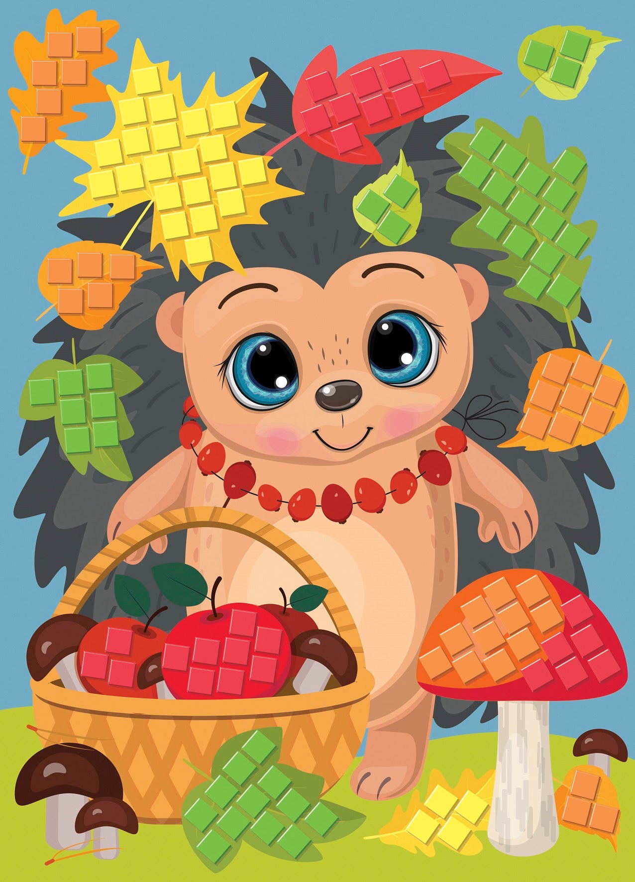 Набор для творчества. Аппликация "Ёжик" (4 цв, 200 эл)