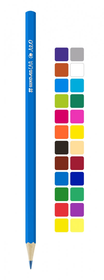 "Лео" "ШколаСад" Набор цветных карандашей LSCP-24 заточенный 24 цв. . LSCP-24