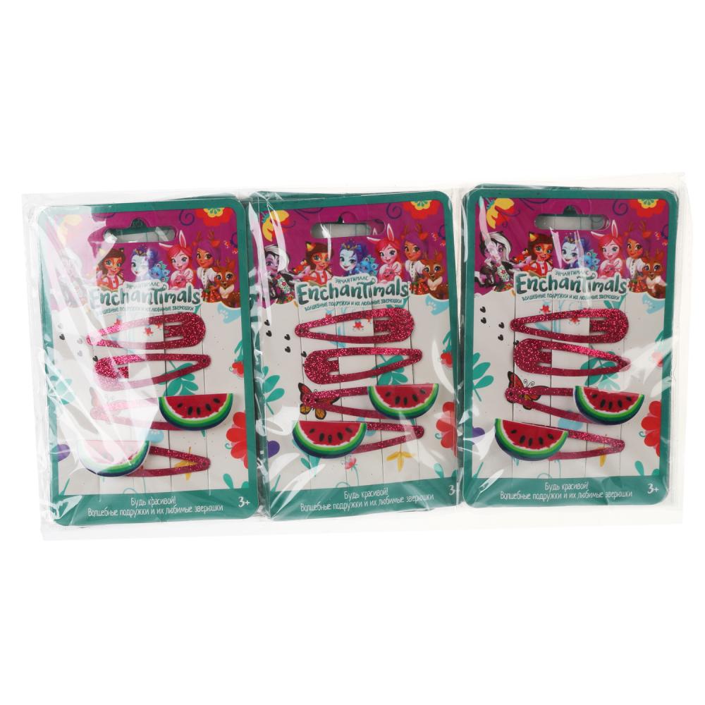 Аксессуары д/девочек ЭНЧЕНТИМАЛС 4 заколки с украшениями на карт в пак МИЛАЯ ЛЕДИ уп-12шт в кор100уп