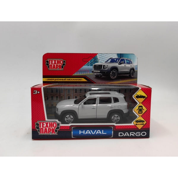 DARGO-12-SR Машина металл HAVAL haval dargo,дл 12 см, дв,багаж,инер, серебристый, в кор. Технопарк в