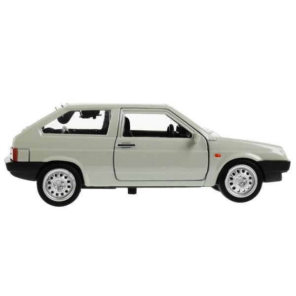 Машина металл LADA-2108 "СПУТНИК" 12 см, двер, баг, инерц, серебристый, кор. Технопарк в кор.2*36шт