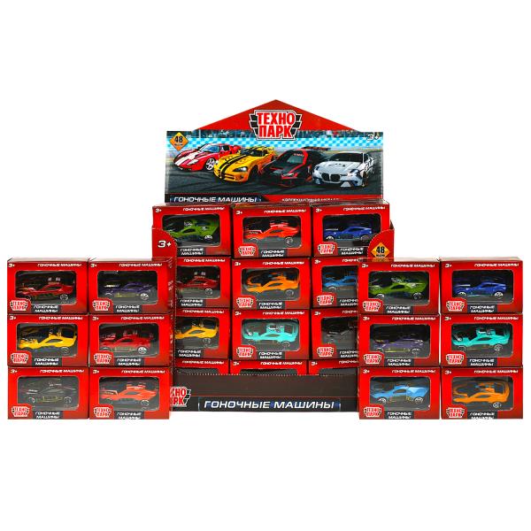 Машина металл ГОНОЧНЫЕ, 7 см, в ассорт, кор., дисплей Технопарк уп-48шт в кор.12уп
