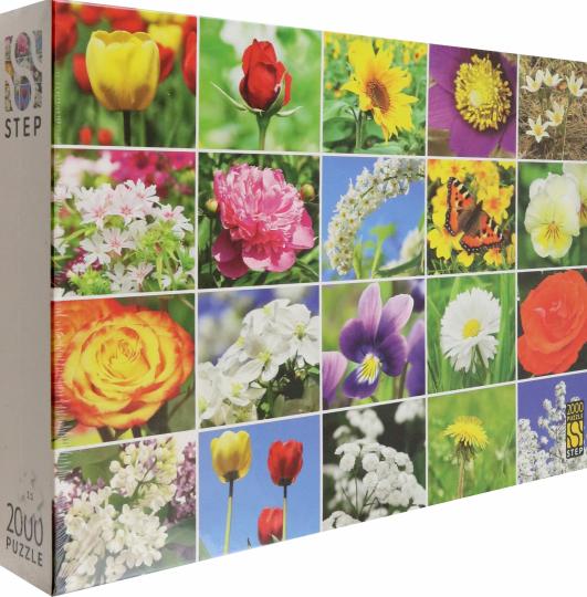 84052 Мозаика "puzzle" 2000 "Цветы. Коллаж"