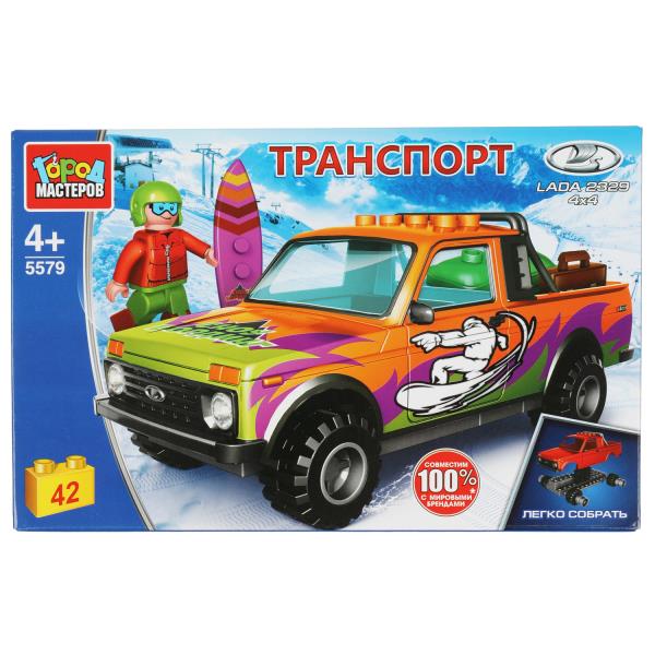 Конструктор LADA 4x4 PICKUP, 42 дет. (легко собрать) Город мастеров в кор.2*18шт