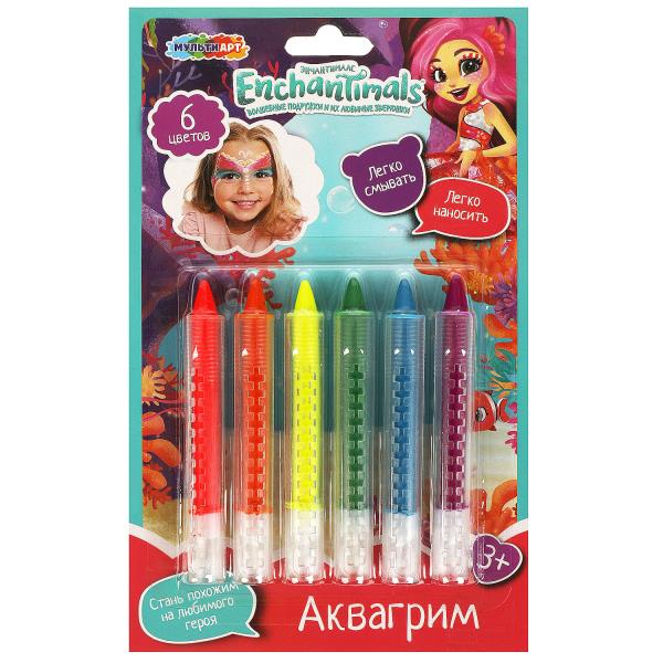 Аквагрим, карандаши, 6 цв ЭНЧАНТИМАЛС MultiArt в кор.48шт