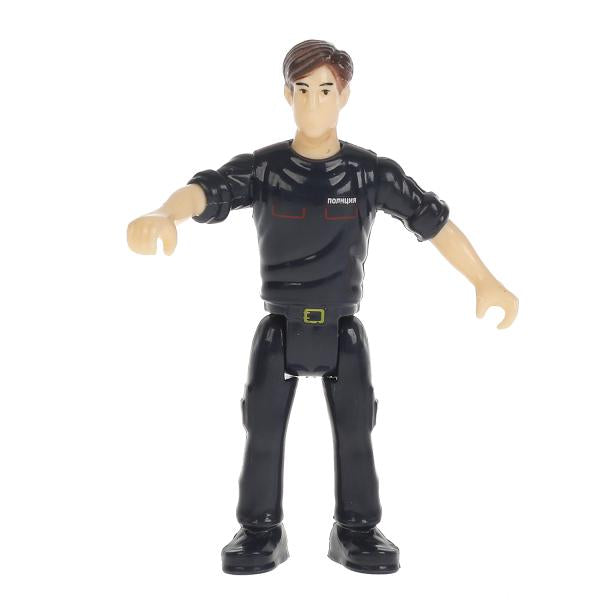 Машина пластик свет-звук FORD TRANSIT ПОЛИЦИЯ 22,5 см, двери, серебр, кор. Технопарк в кор.2*18шт