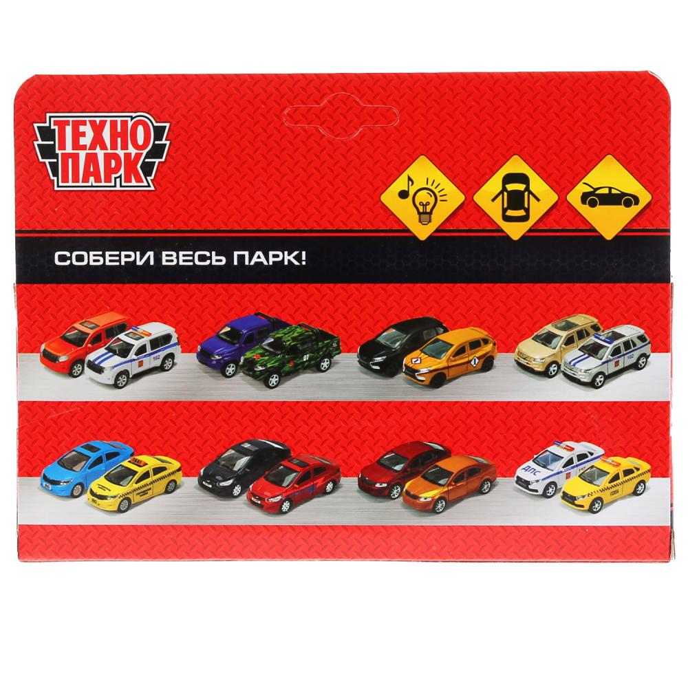 Машина металл свет-звук land rover defender спорт 12см,инерц.,оранжевый в кор. Технопарк в кор2*36шт