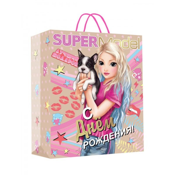 Пакет подарочный крафт l,модель,140 гр/м2 ЧУДО ПРАЗДНИК в кор.24*12шт