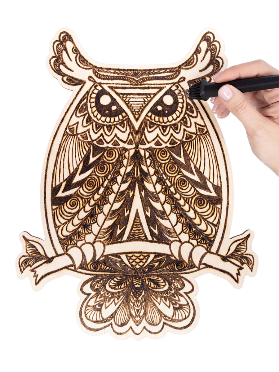 Выжигание. Доска для выжигания "Сова" А3 (конверт)