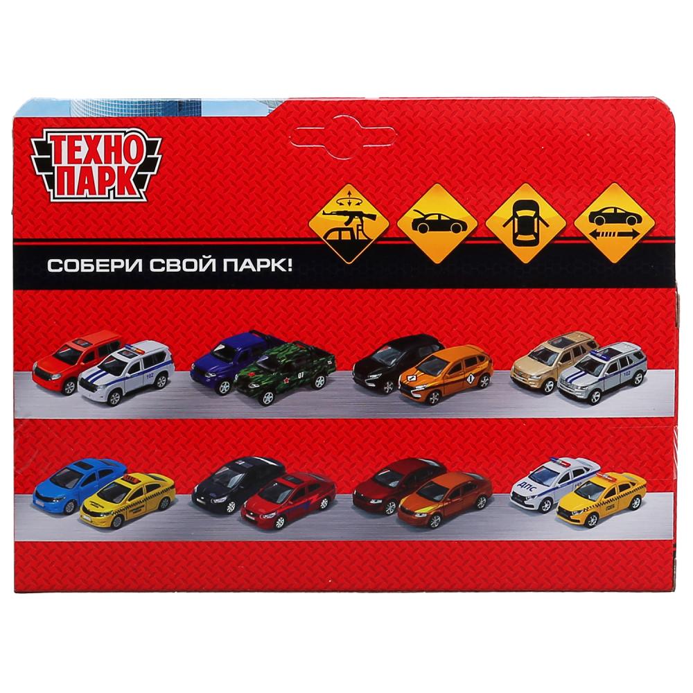 Машина металл MITSUBISHI L200 PICKUP ПОЛИЦИЯ 13 см, двери, багаж, в кор. Технопарк в кор.2*36шт