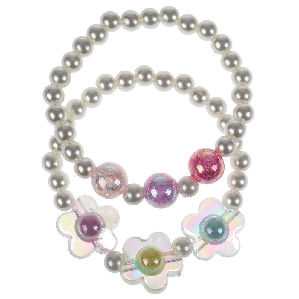 Аксессуары д/девочек СКАЗОЧНЫЙ ПАТРУЛЬ браслет цветы, 2шт в пак. МИЛАЯ ЛЕДИ уп-10шт в кор.100уп