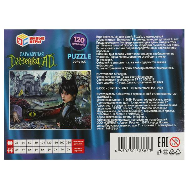 Загадочная семейка AD. Пазл классический в коробке. 120 деталей. Умные игры в уп.8шт в кор.8уп