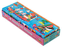 Умные кубики в поддончике (длинные). 12 штук. Плывём по волнам