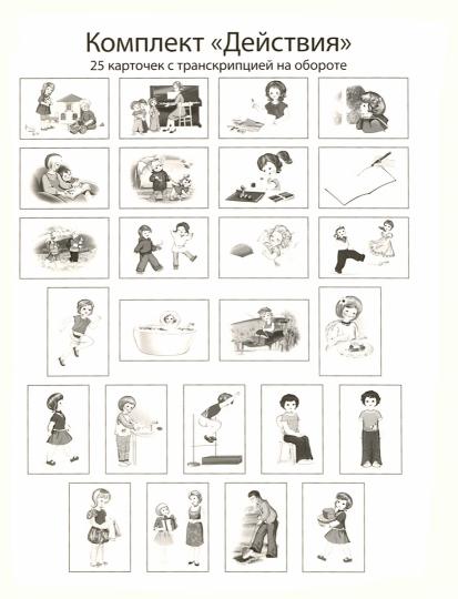 Игра развивающая Запоминай слова легко. English. Действия. 25 карточек с транскрипцией на обороте