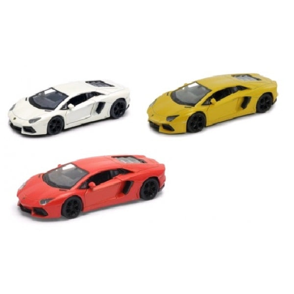 Машина металл 4.75" lamborghini aventador -coupe инерц. открыв. двери в дисплее уп-12шт в кор.2*6уп