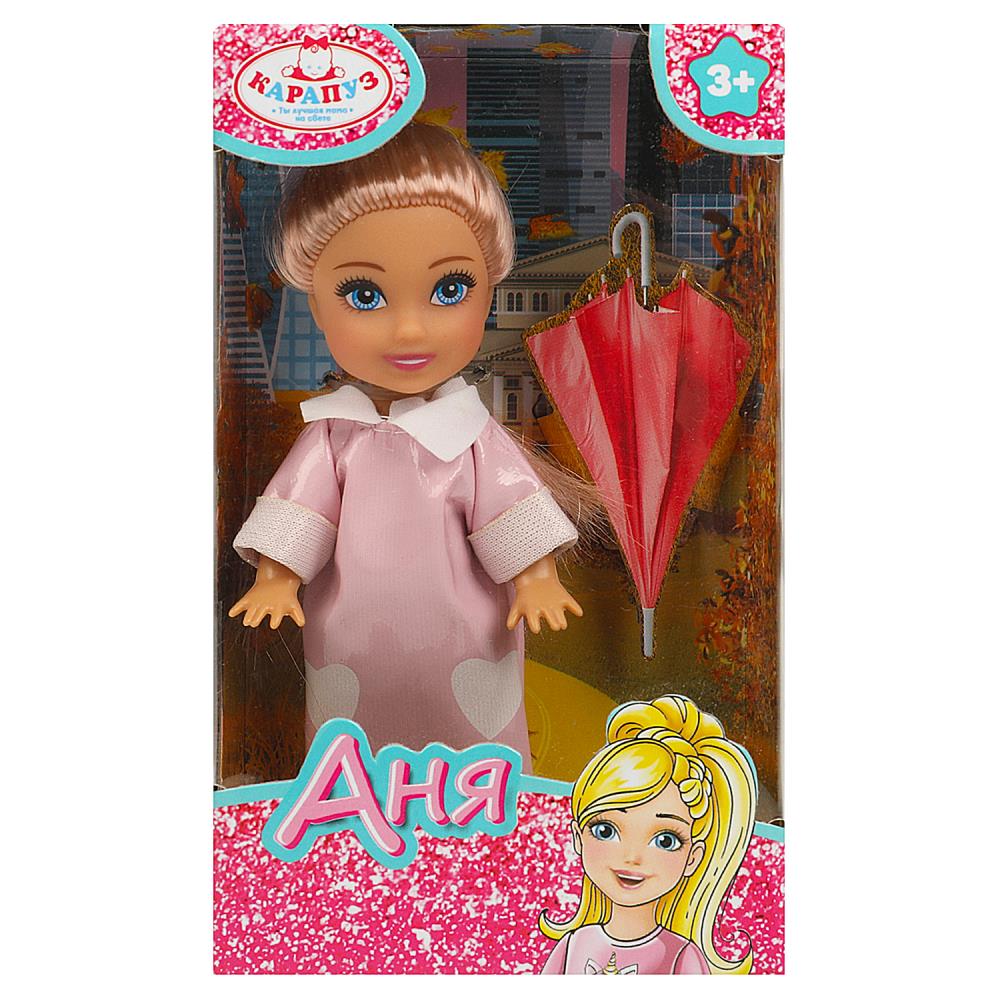 Кукла Анечка 12см, акс., кор КАРАПУЗ в кор.120шт