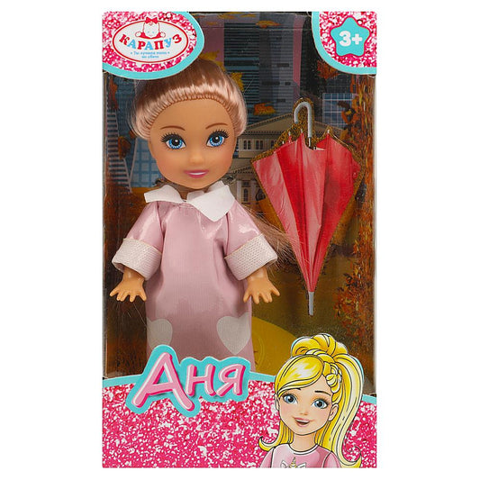 Кукла Анечка 12см, акс., кор КАРАПУЗ в кор.120шт