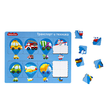 Пазл планшетный "Транспорт и техника" серия Baby Toys