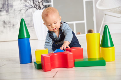 Конструктор из выдувной пластмассы Теремок 36 деталей, выдувка