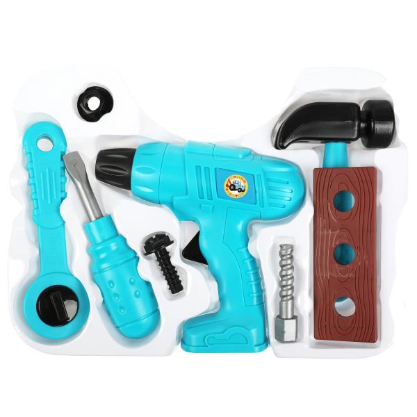 Набор инструментов СИНИЙ ТРАКТОР пл.чемодан 26*20*7см ИГРАЕМ ВМЕСТЕ в кор.2*30шт