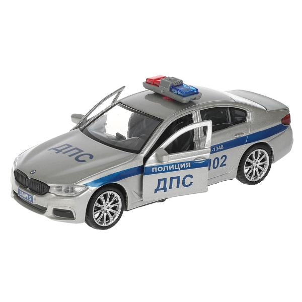 Машина металл BMW 5-ER SEDAN M-SPORT ПОЛИЦИЯ 12 см, двери, баг, кор. Технопарк в кор.2*36шт