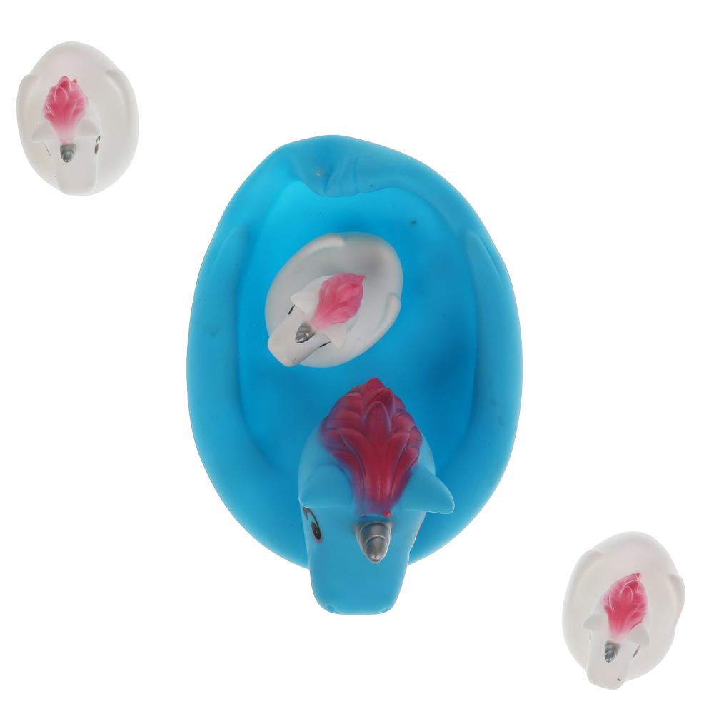 Игрушка для ванны единорог-мыльница ИГРАЕМ ВМЕСТЕ в кор.2*72шт