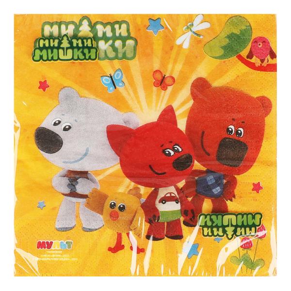 Салфетки бумажные Ми-ми-мишки 33*33 см, 20 листов в упаковке ИГРАЕМ ВМЕСТЕ в кор.30шт