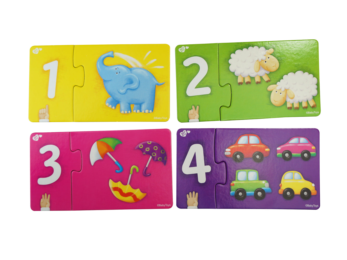 Пазлы макси парные "Веселый счет" 20 элементов BABY TOYS