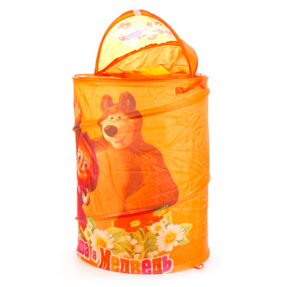КОРЗИНА ДЛЯ ИГРУШЕК "ИГРАЕМ ВМЕСТЕ" "МАША И МЕДВЕДЬ" В ПАК. 43*60*3СМ в кор.24шт