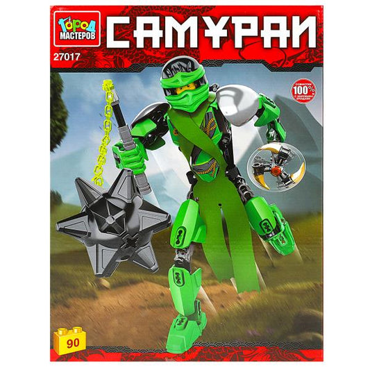 Конструктор зеленый самурай, 90 дет. Город мастеров в кор.2*30шт