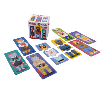 Пазлы тройные "Звери и профессии" 24 эл Baby Toys (макси)