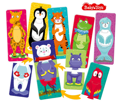 Пазлы тройные "Забавные зверюшки" 24 эл Baby Toys (макси)