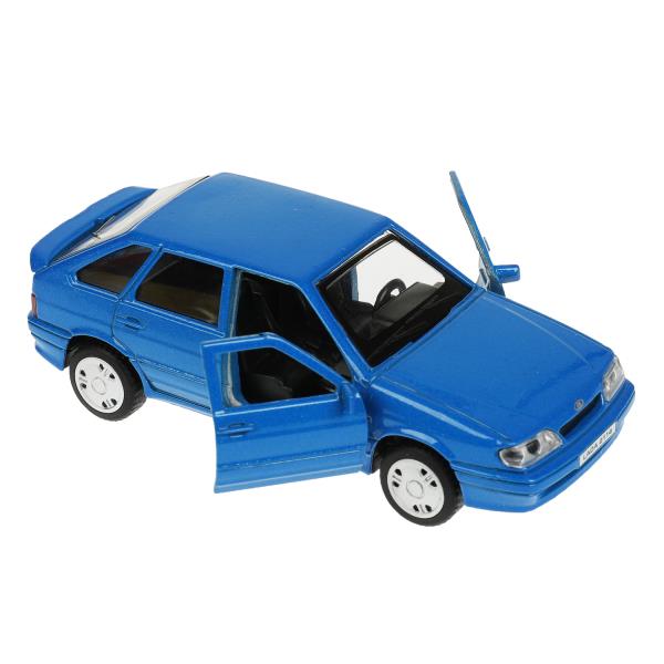 Машина металл LADA -2114 "SAMARA", 12 см, двери, багаж, инерц., синий , кор. Технопарк в кор.2*36шт