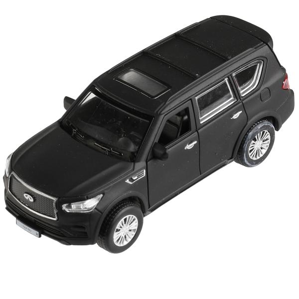 QX80-12MAT-BK (72) Машина металл INFINITI QX80, длина 12,5 см, двери, баг., инер, черный, кор. Техно