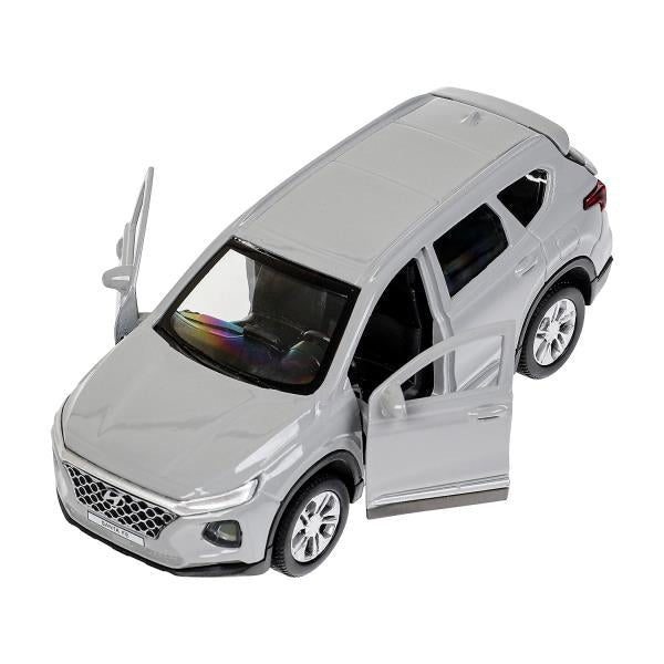 Машина металл HYUNDAI SANTAFE 12 см, двери, багаж, инерц, темно серый, кор. Технопарк в кор.2*36шт