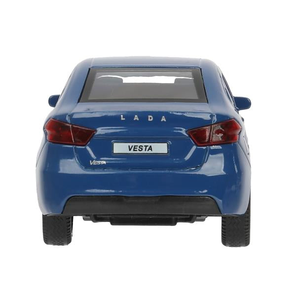 Машина металл LADA vesta 11,5 см, двери, темно-синий, кор. Технопарк в кор.2*36шт