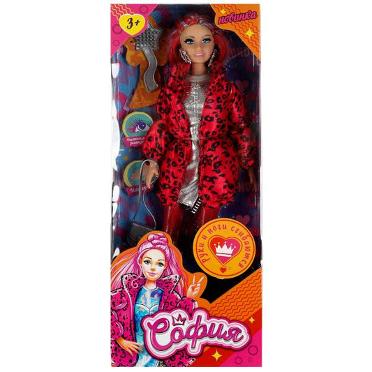 Кукла 29 см София , руки и ноги сгиб, ресницы, маникюр, акс, кор КАРАПУЗ в кор.24шт