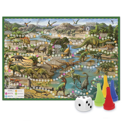 Игра-ходилка с фишками. Путешествие в мир динозавров. 59,5*42 см (ГеоДом)
