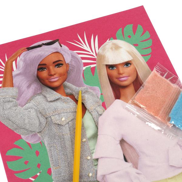 Набор д/детского тв-ва БАРБИ аппликация из песка, 17*23 см МУЛЬТИ АРТ в кор.48шт