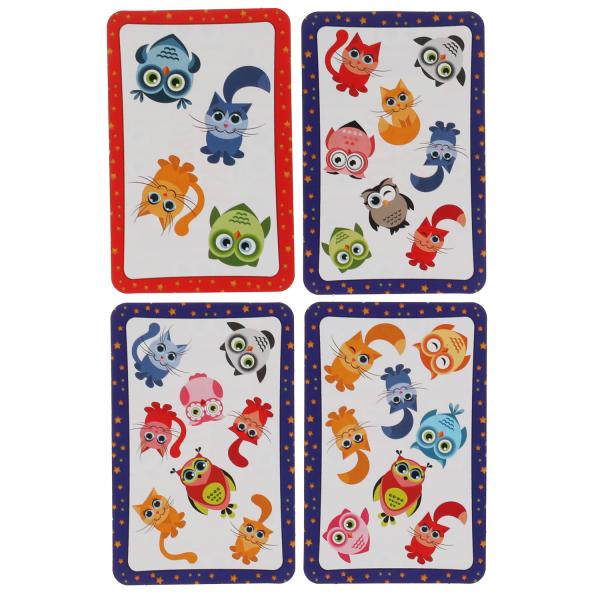 Котики и совы. Карточная игра. 80 карточек. Коробка: 138х170х40мм, карточки Умные игры в кор.50шт